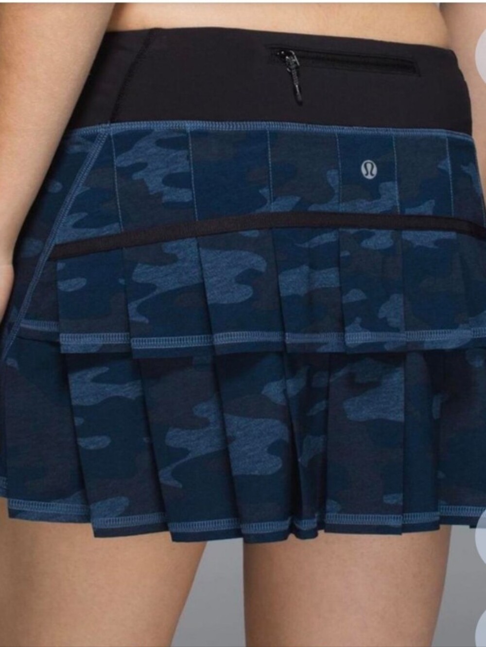 lululemon athletica Navy Camo Pleated Athletic Skirt